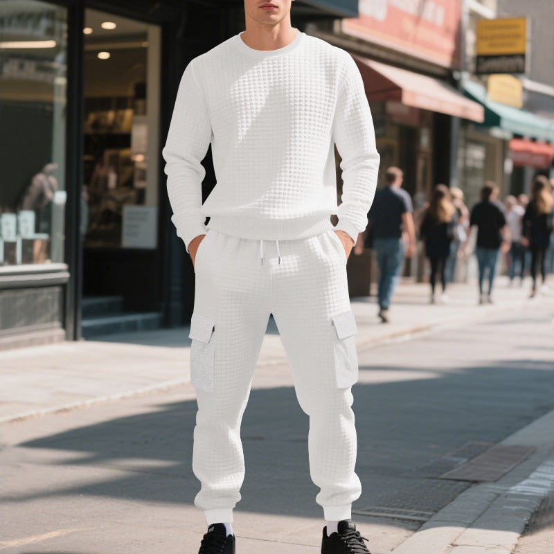Herrens avslappnade sweatshirt och cargobyxor set Eva Jonsson-Eva Jonsson