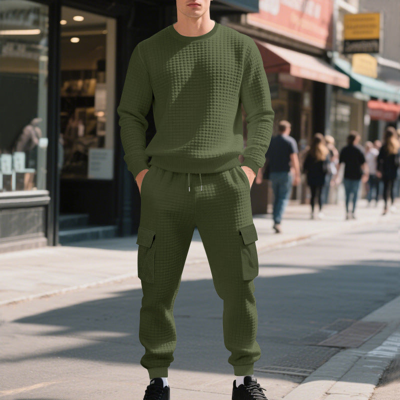 Herrens avslappnade sweatshirt och cargobyxor set Eva Jonsson-Eva Jonsson
