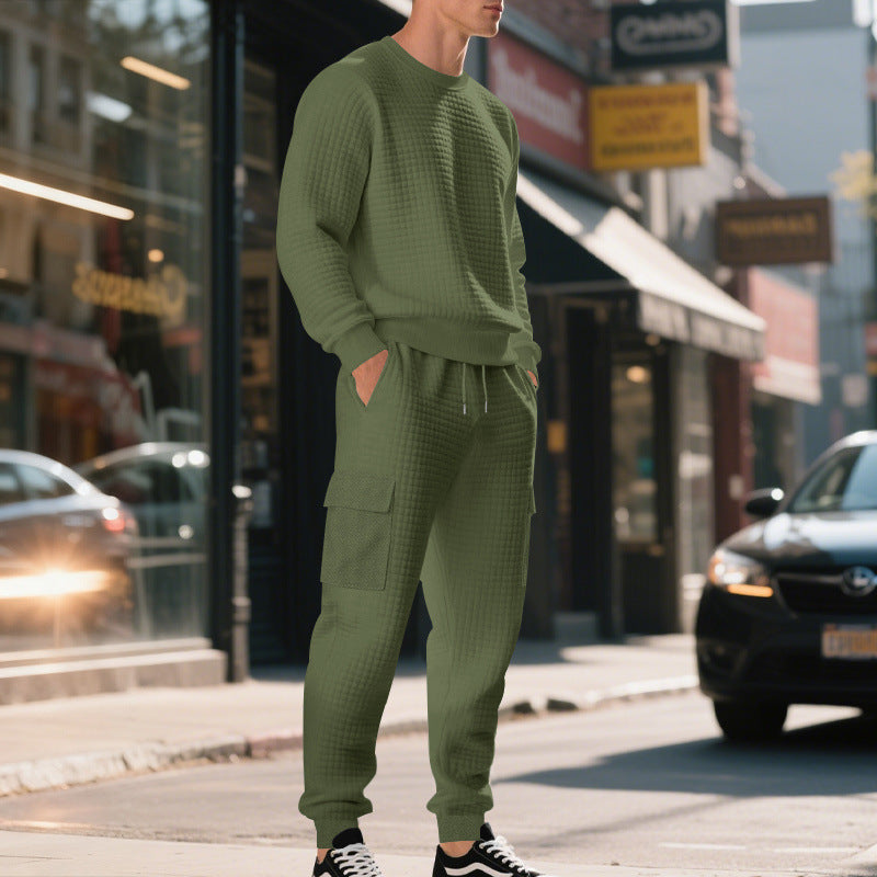 Herrens avslappnade sweatshirt och cargobyxor set Mirla-Eva Jonsson