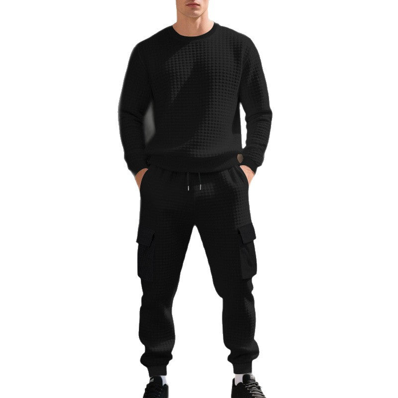 Herrens avslappnade sweatshirt och cargobyxor set Mirla-Eva Jonsson