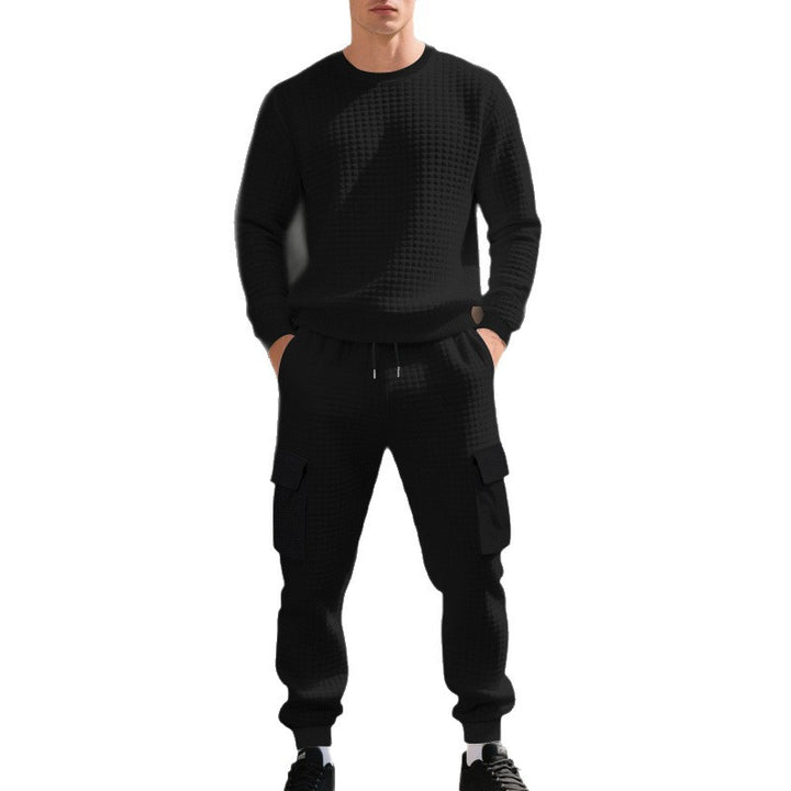 Herrens avslappnade sweatshirt och cargobyxor set Mirla-Eva Jonsson