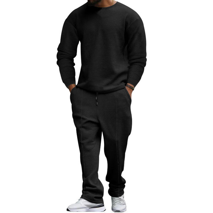 Herrens avslappnade sweatshirt och joggingset med strukturerad tyg Eva Jonsson-Eva Jonsson