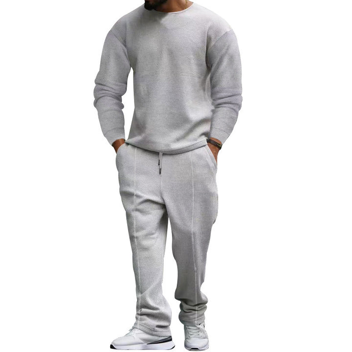 Herrens avslappnade sweatshirt och joggingset med strukturerad tyg Eva Jonsson-Eva Jonsson