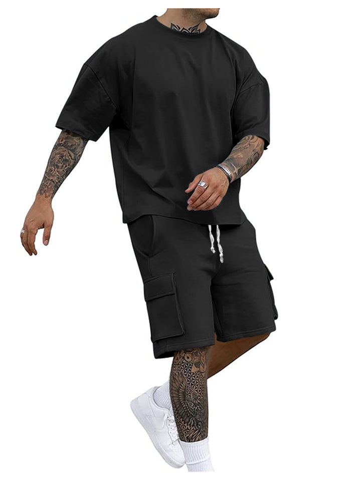 Herrens avslappnade sweatshirt- och shorts-set Mirla-Eva Jonsson