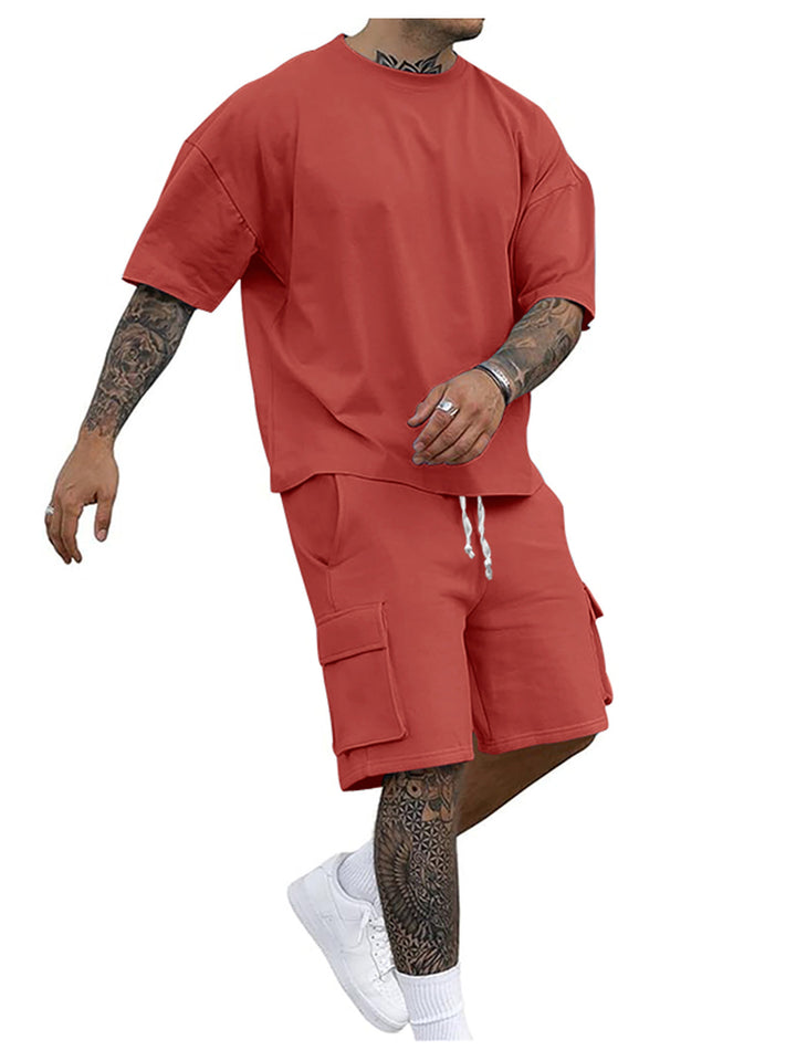 Herrens avslappnade sweatshirt- och shorts-set Mirla-Eva Jonsson