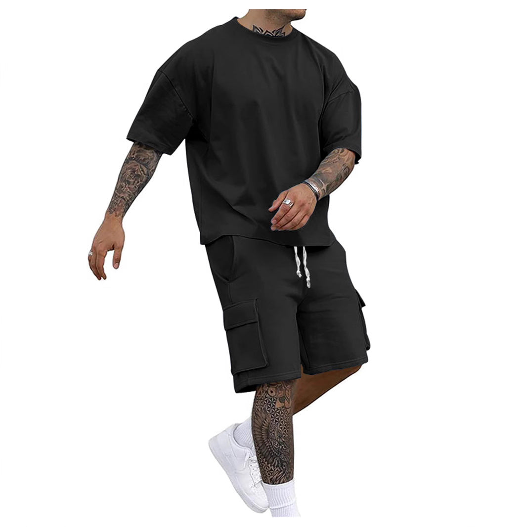 Herrens avslappnade sweatshirt- och shorts-set Mirla-Eva Jonsson