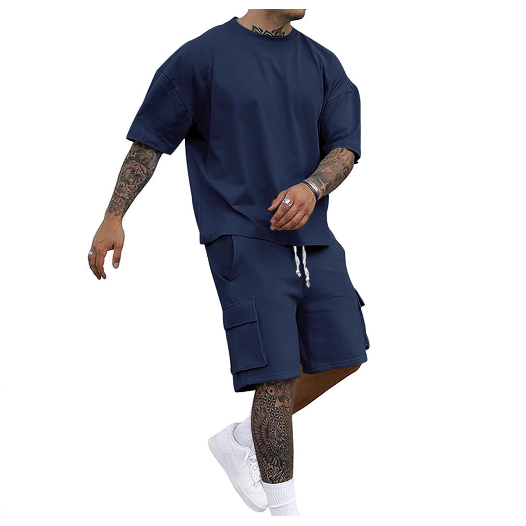 Herrens avslappnade sweatshirt- och shorts-set Mirla-Eva Jonsson