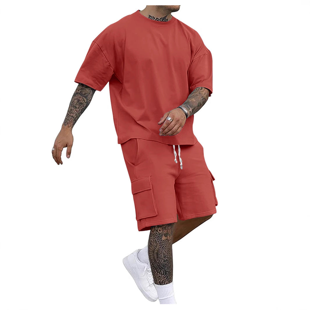 Herrens avslappnade sweatshirt- och shorts-set Mirla-Eva Jonsson