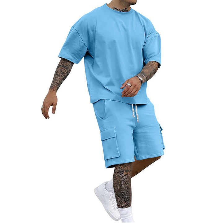 Herrens avslappnade sweatshirt- och shorts-set Mirla-Eva Jonsson