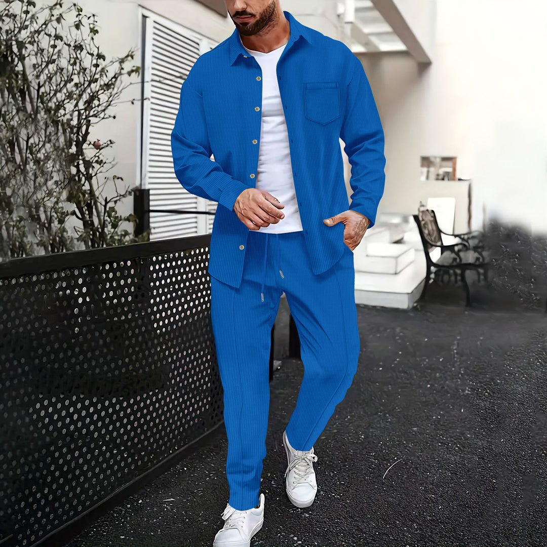 Herrens avslappnade topp med matchande joggingsbyxor Mirla-Eva Jonsson