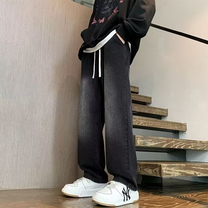 Herrens avslappnade vida denimbyxor med modern passform Eva Jonsson-Eva Jonsson