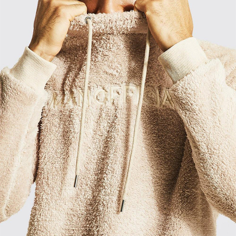 Herrens bekväm fleece-tröja med hög krage och dragsko Mirla-Eva Jonsson