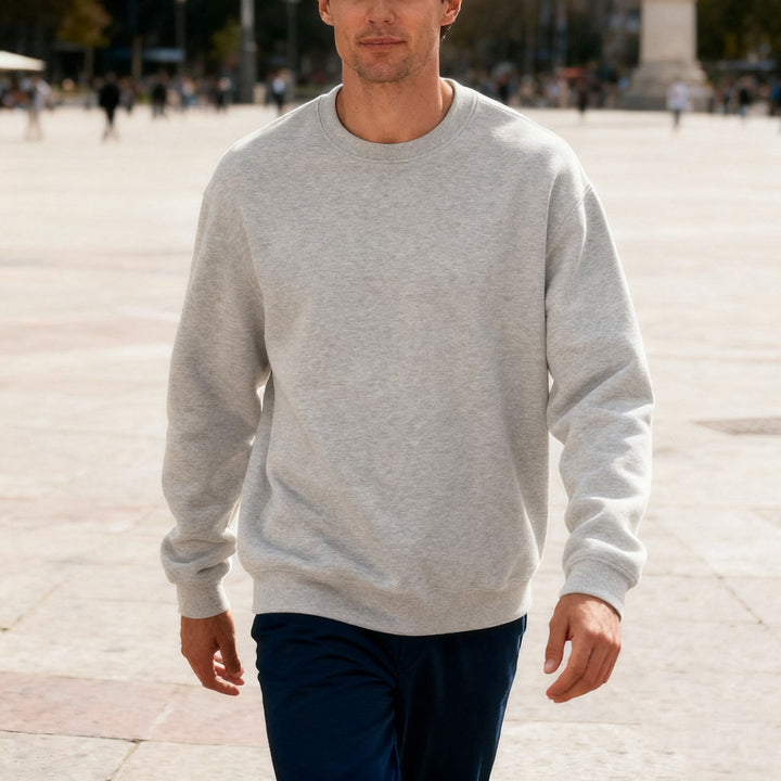 Herrens bekväm sweatshirt med relaxed-fit skärning och elastiska muddar Mirla-Eva Jonsson