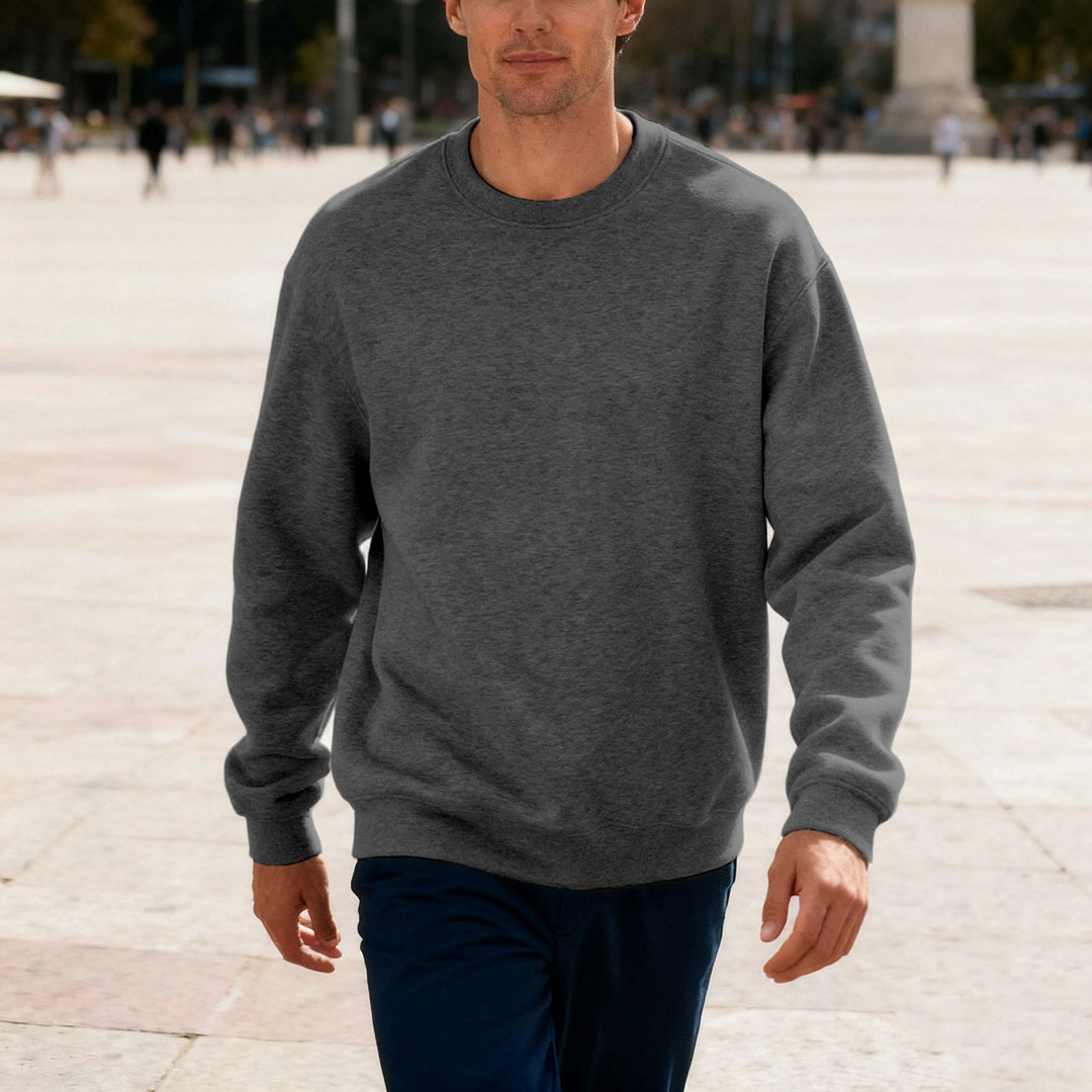Herrens bekväm sweatshirt med relaxed-fit skärning och elastiska muddar Mirla-Eva Jonsson