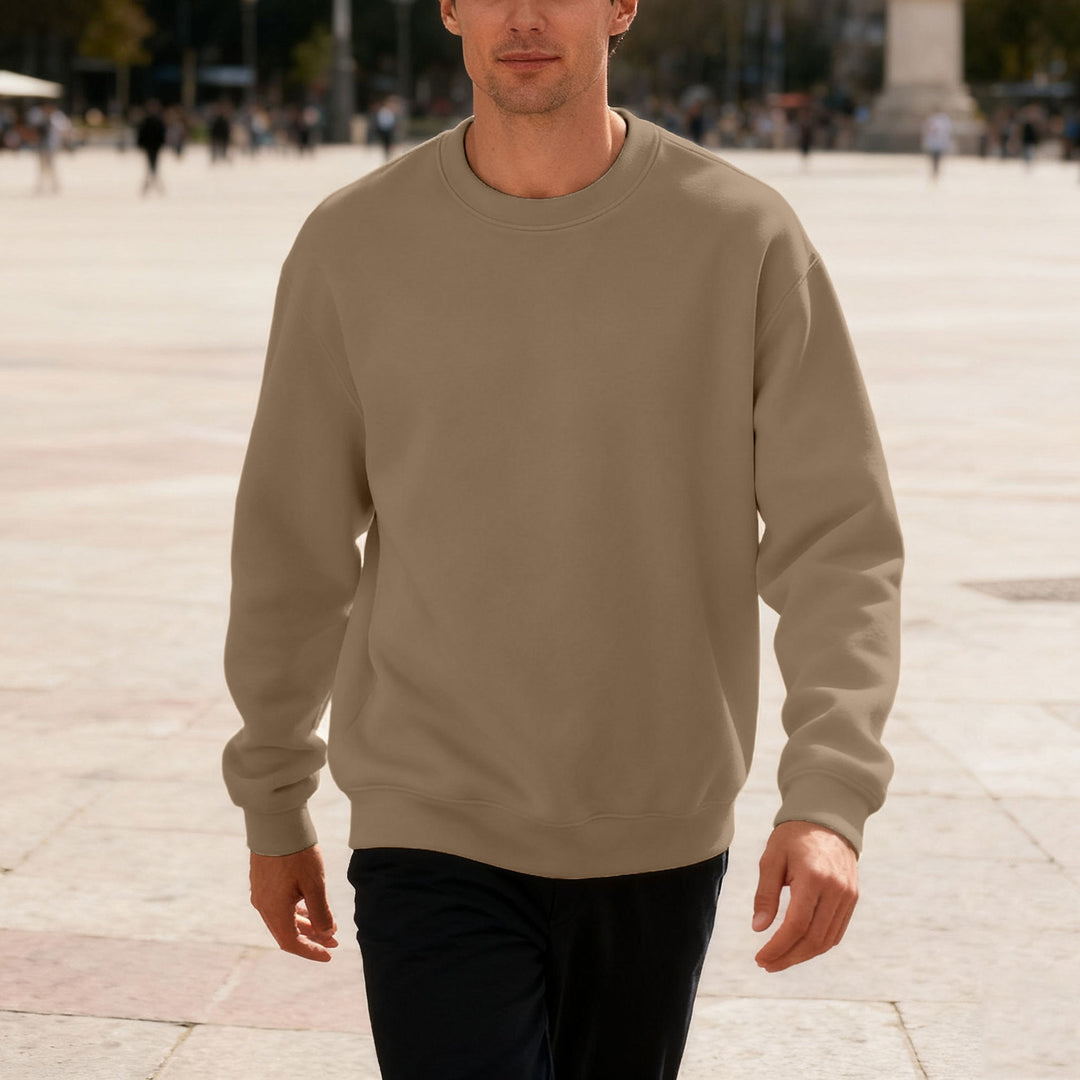 Herrens bekväm sweatshirt med relaxed-fit skärning och elastiska muddar Mirla-Eva Jonsson