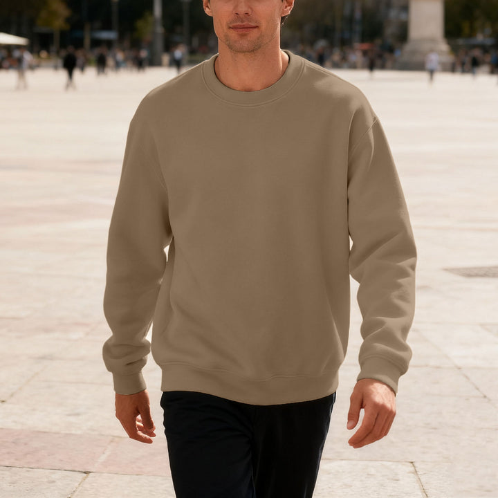 Herrens bekväm sweatshirt med relaxed-fit skärning och elastiska muddar Mirla-Eva Jonsson