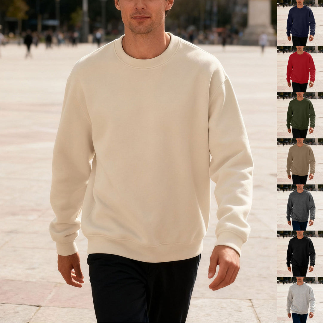 Herrens bekväm sweatshirt med relaxed-fit skärning och elastiska muddar Mirla-Eva Jonsson