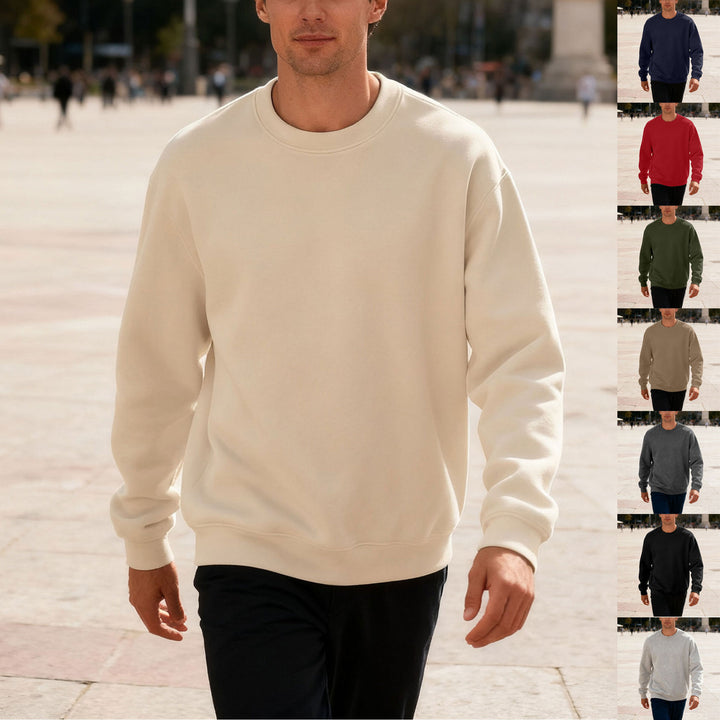 Herrens bekväm sweatshirt med relaxed-fit skärning och elastiska muddar Mirla-Eva Jonsson