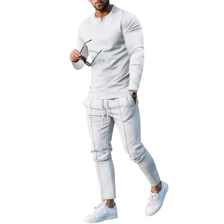 Herrens bomulls-joggingset med andningsbara egenskaper och modern design Eva Jonsson-Eva Jonsson