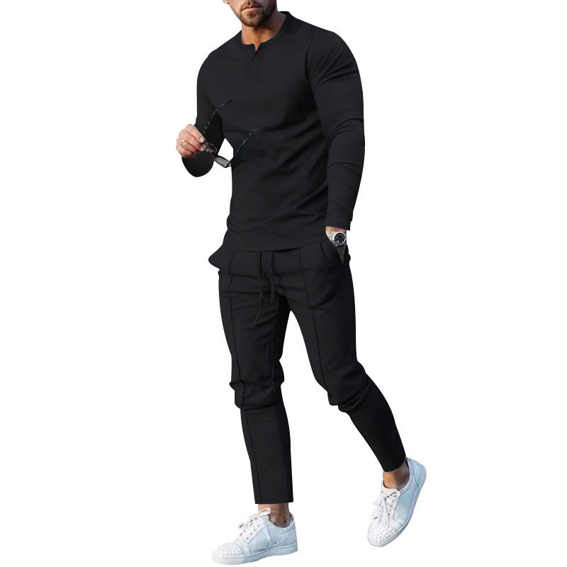 Herrens bomulls-joggingset med andningsbara egenskaper och modern design Eva Jonsson-Eva Jonsson