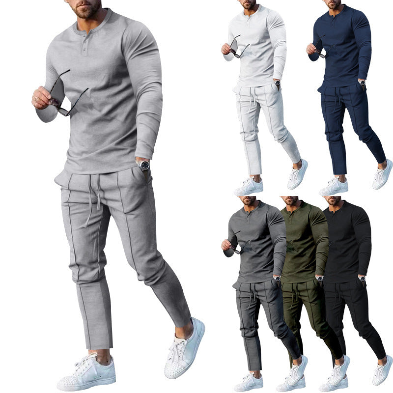 Herrens bomulls-joggingset med andningsbara egenskaper och modern design Eva Jonsson-Eva Jonsson