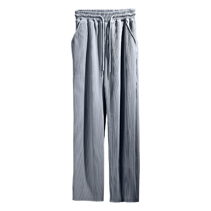 Herrens casual fritidsbyxor med elastisk midja och sidofickor Mirla-Eva Jonsson