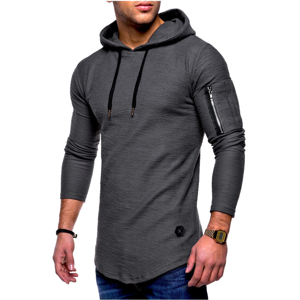 Herrens casual hoodie med fashionabel dragkedja Mirla-Eva Jonsson