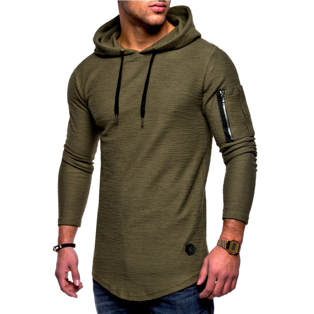 Herrens casual hoodie med fashionabel dragkedja Mirla-Eva Jonsson