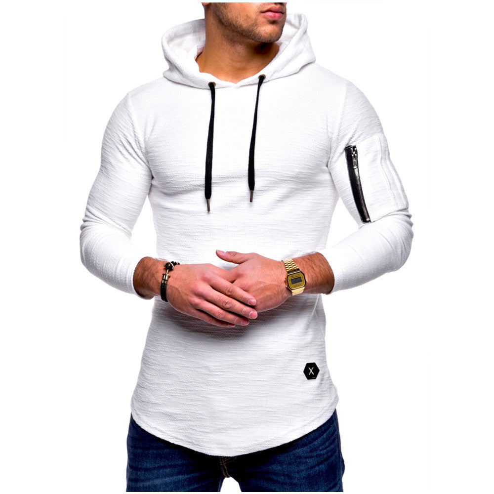 Herrens casual hoodie med fashionabel dragkedja Mirla-Eva Jonsson
