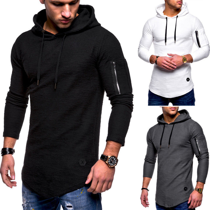 Herrens casual hoodie med fashionabel dragkedja Mirla-Eva Jonsson