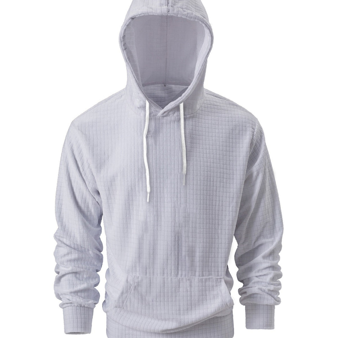 Herrens casual hoodie med fin strukturdesign Mirla-Eva Jonsson