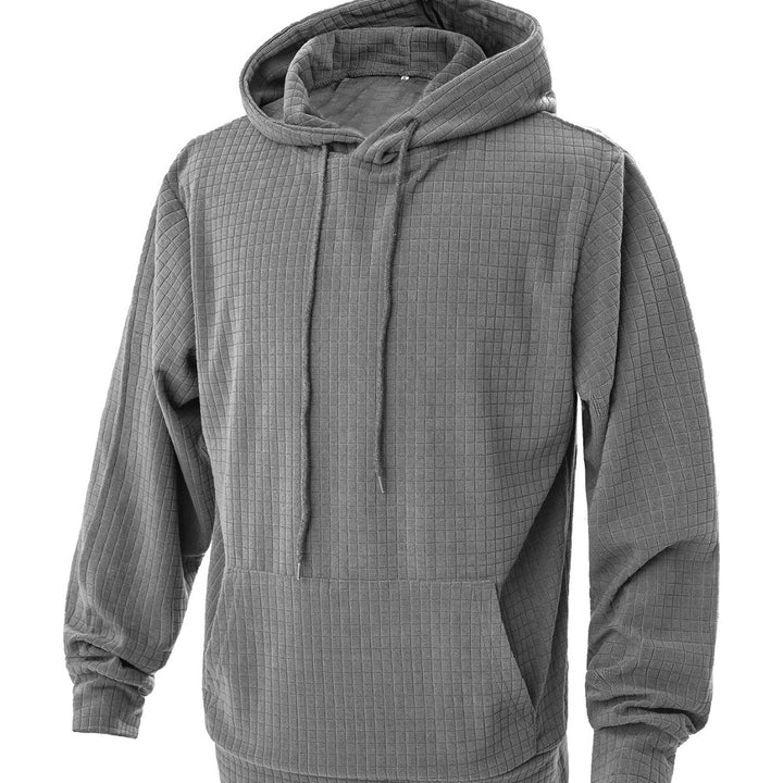 Herrens casual hoodie med fin strukturdesign Mirla-Eva Jonsson