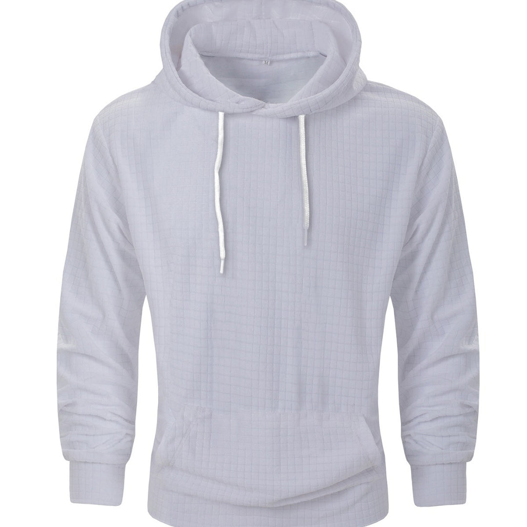 Herrens casual hoodie med fin strukturdesign Mirla-Eva Jonsson