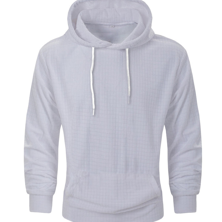 Herrens casual hoodie med fin strukturdesign Mirla-Eva Jonsson