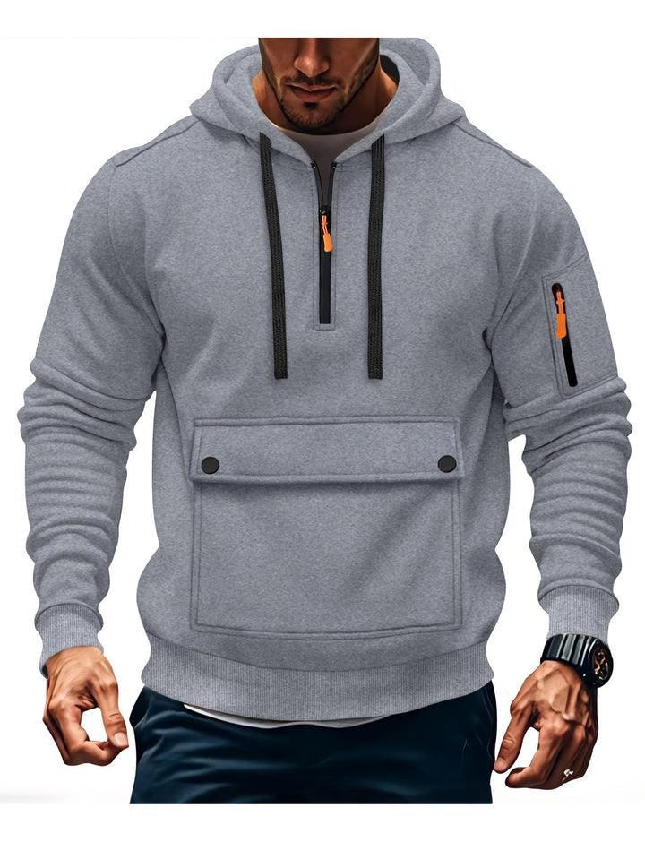 Herrens casual hoodie med praktiska fickor Mirla-Eva Jonsson