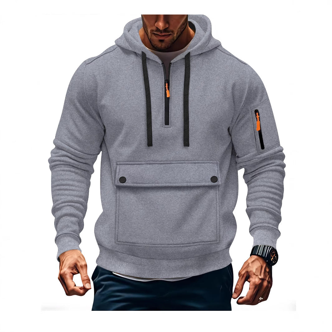 Herrens casual hoodie med praktiska fickor Mirla-Eva Jonsson