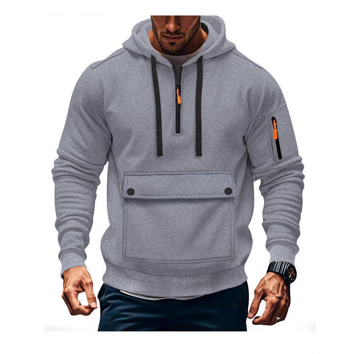 Herrens casual hoodie med praktiska fickor Mirla-Eva Jonsson