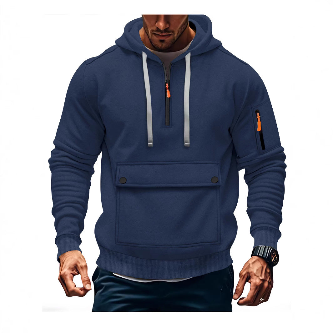 Herrens casual hoodie med praktiska fickor Mirla-Eva Jonsson