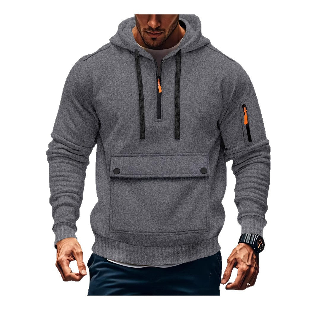 Herrens casual hoodie med praktiska fickor Mirla-Eva Jonsson