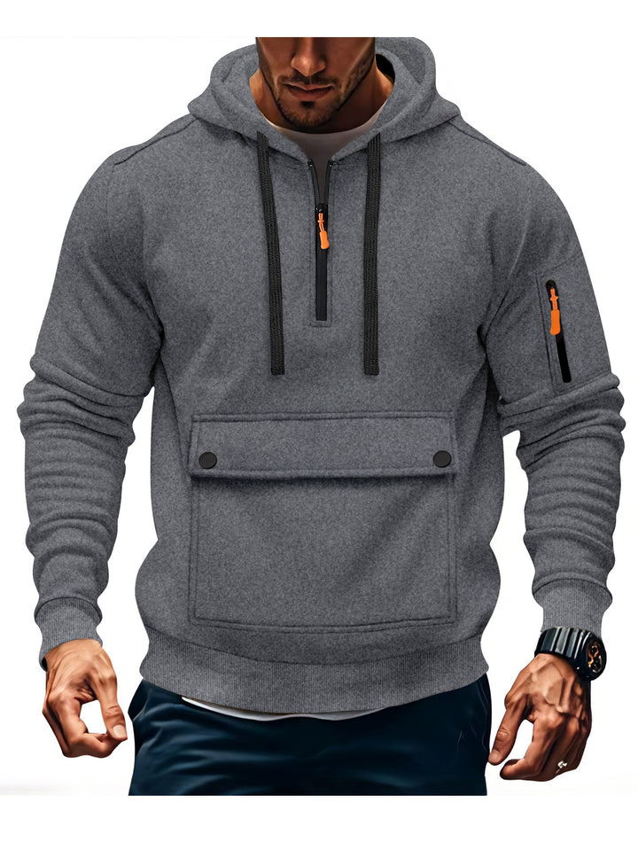 Herrens casual hoodie med praktiska fickor Mirla-Eva Jonsson