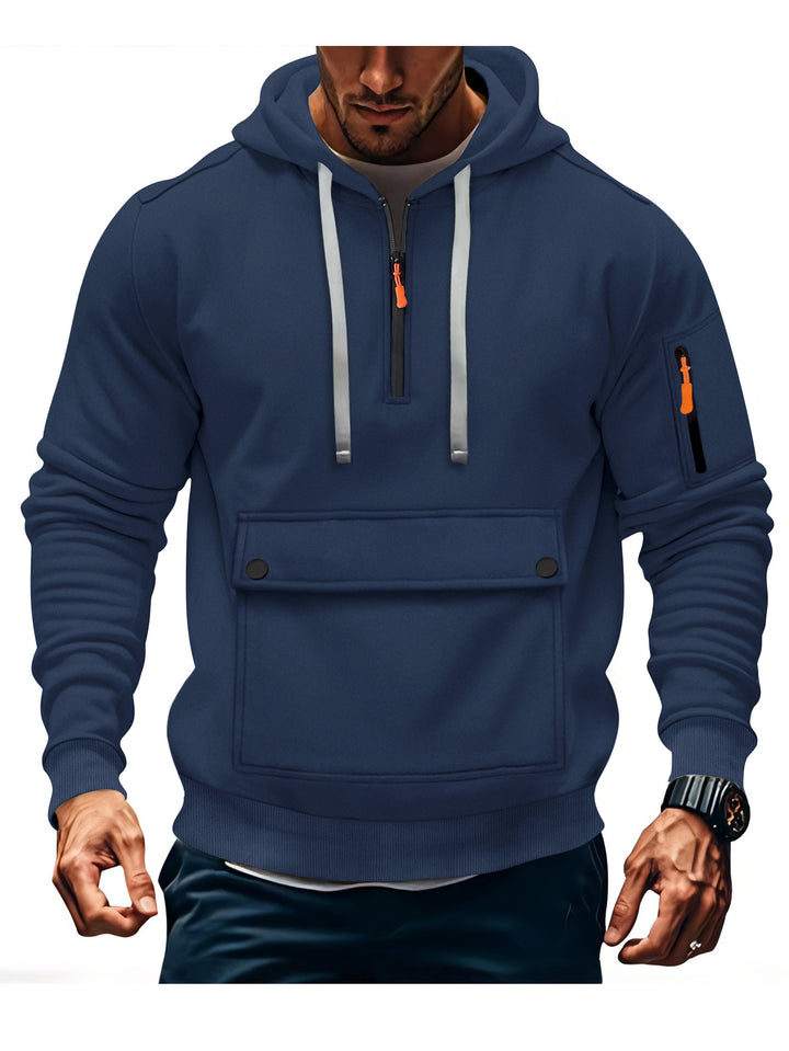 Herrens casual hoodie med praktiska fickor Mirla-Eva Jonsson