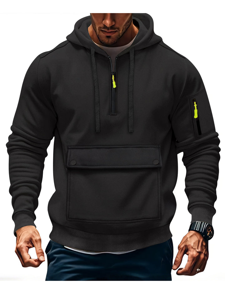 Herrens casual hoodie med praktiska fickor Mirla-Eva Jonsson