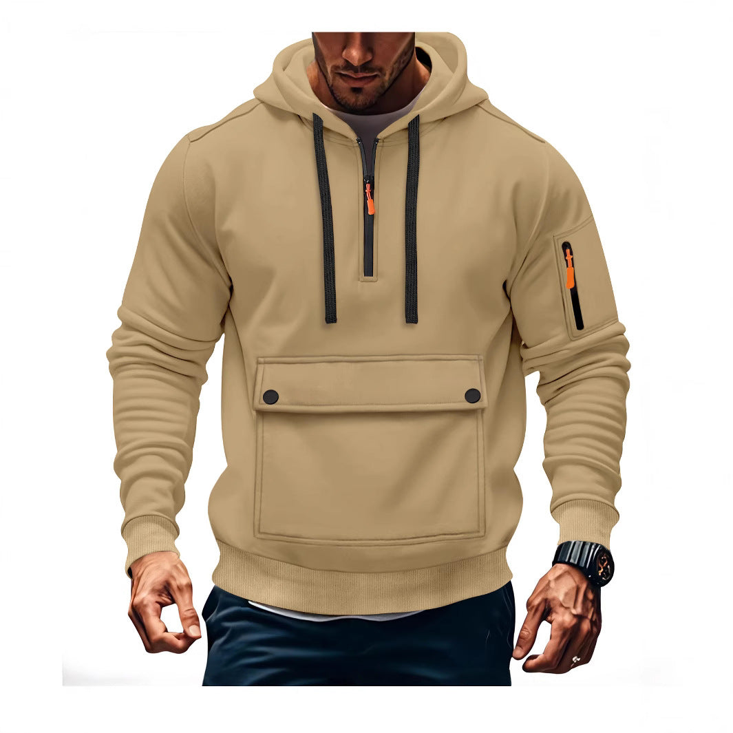 Herrens casual hoodie med praktiska fickor Mirla-Eva Jonsson