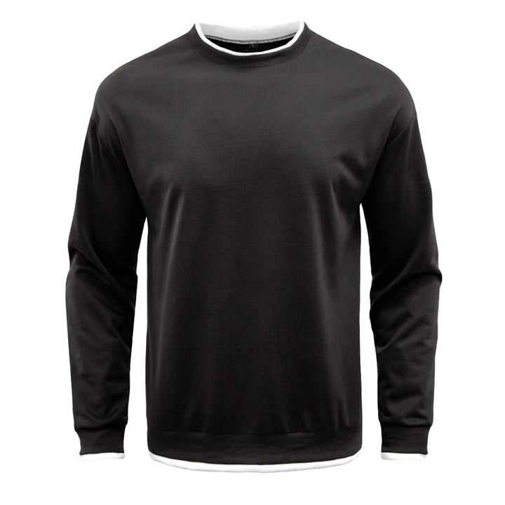 Herrens casual långärmad sweatshirt med strukturerad design Mirla-Eva Jonsson