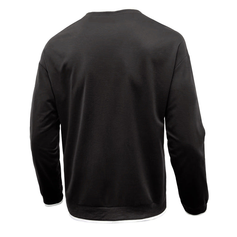 Herrens casual långärmad sweatshirt med strukturerad design Mirla-Eva Jonsson