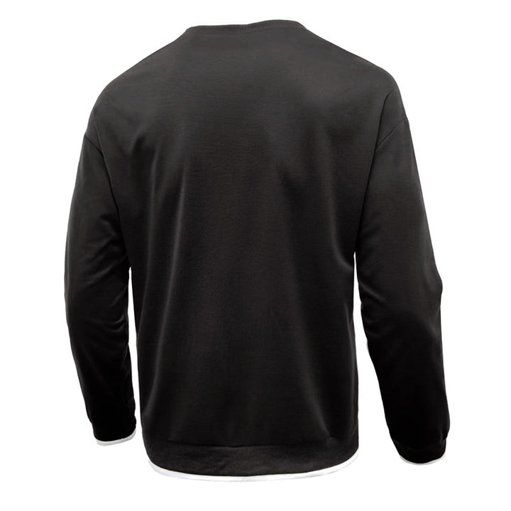 Herrens casual långärmad sweatshirt med strukturerad design Mirla-Eva Jonsson