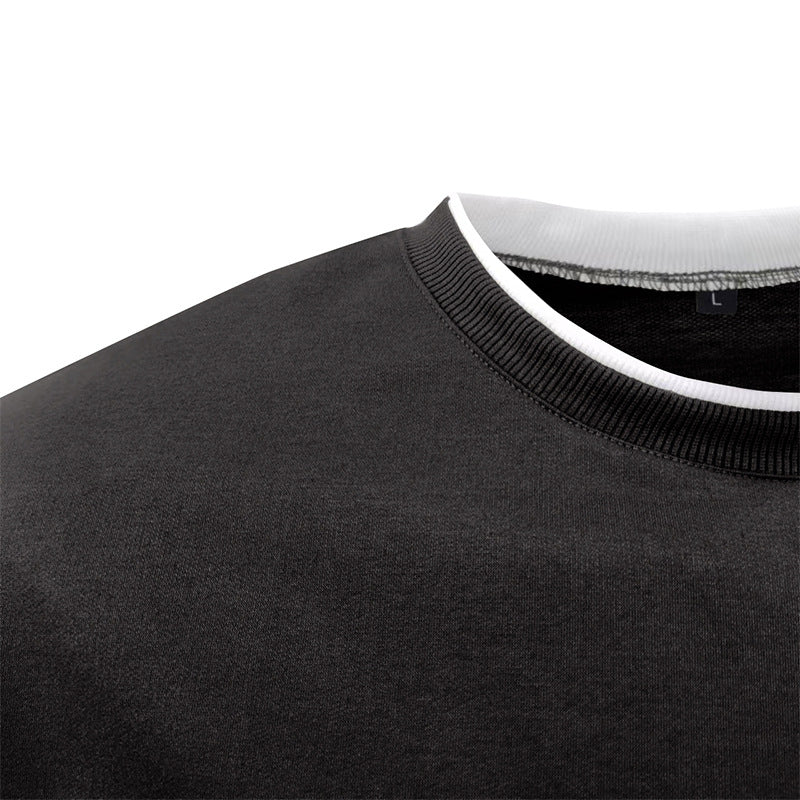 Herrens casual långärmad sweatshirt med strukturerad design Mirla-Eva Jonsson