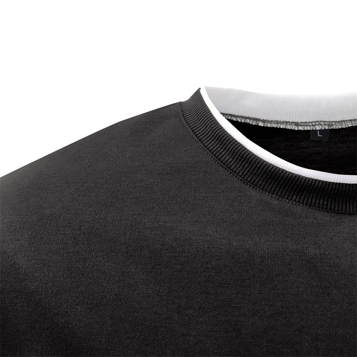 Herrens casual långärmad sweatshirt med strukturerad design Mirla-Eva Jonsson