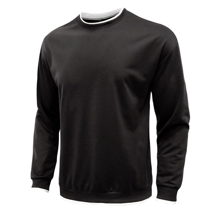 Herrens casual långärmad sweatshirt med strukturerad design Mirla-Eva Jonsson