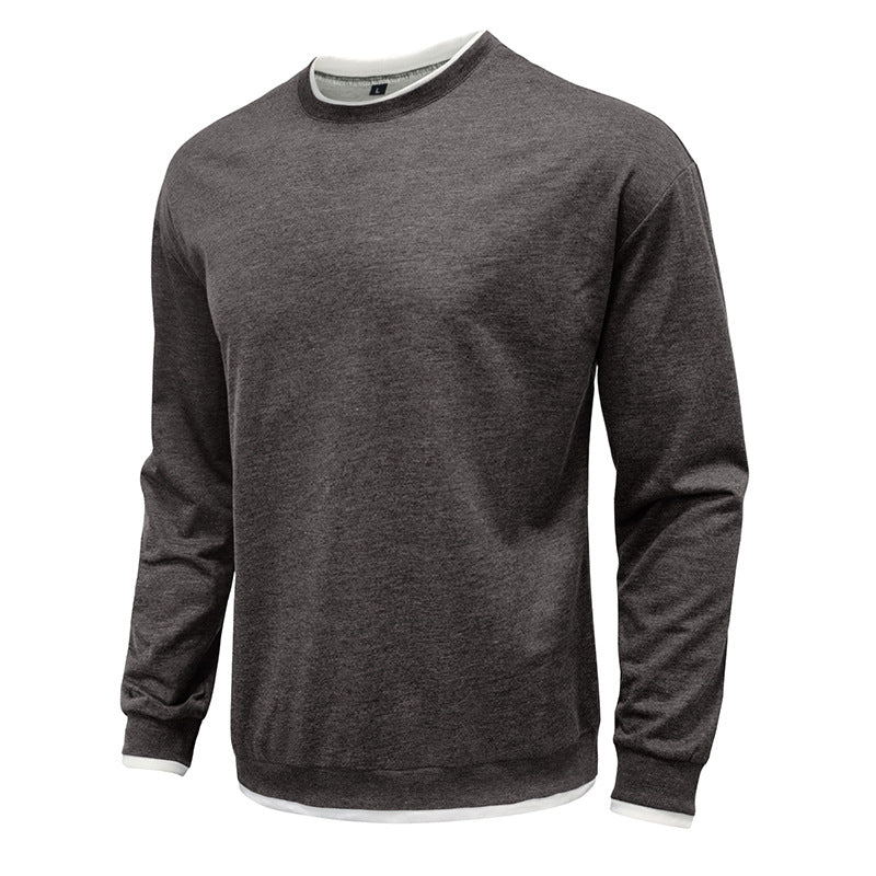 Herrens casual långärmad sweatshirt med strukturerad design Mirla-Eva Jonsson
